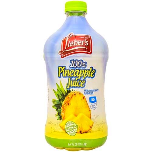 Lieber's pineapple juice 64 oz