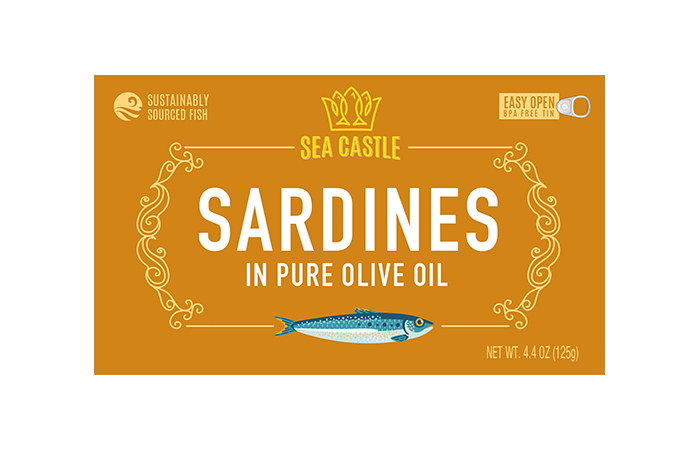 Sea castle sardines in pure olive oil 4.4 oz