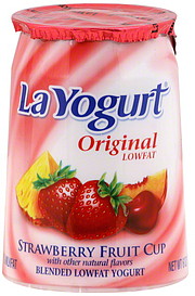 La Yogurt Strawberry Fruit Cup Flavored Yogurt 6 oz