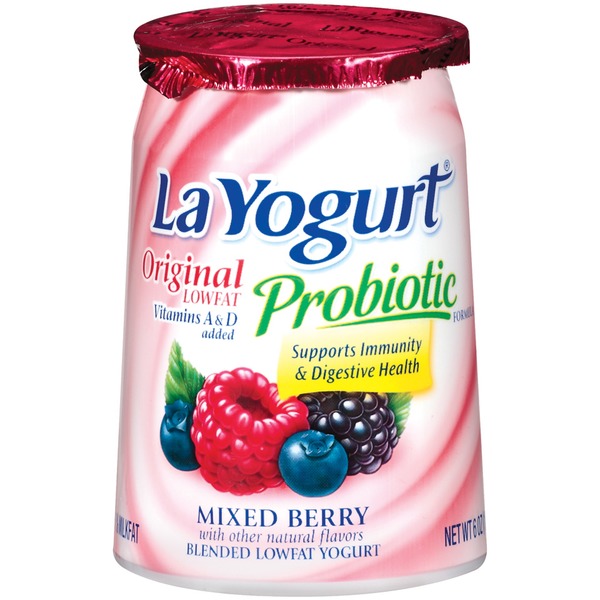 La Yogurt Mixed Berry Flavored Yogurt 6 oz