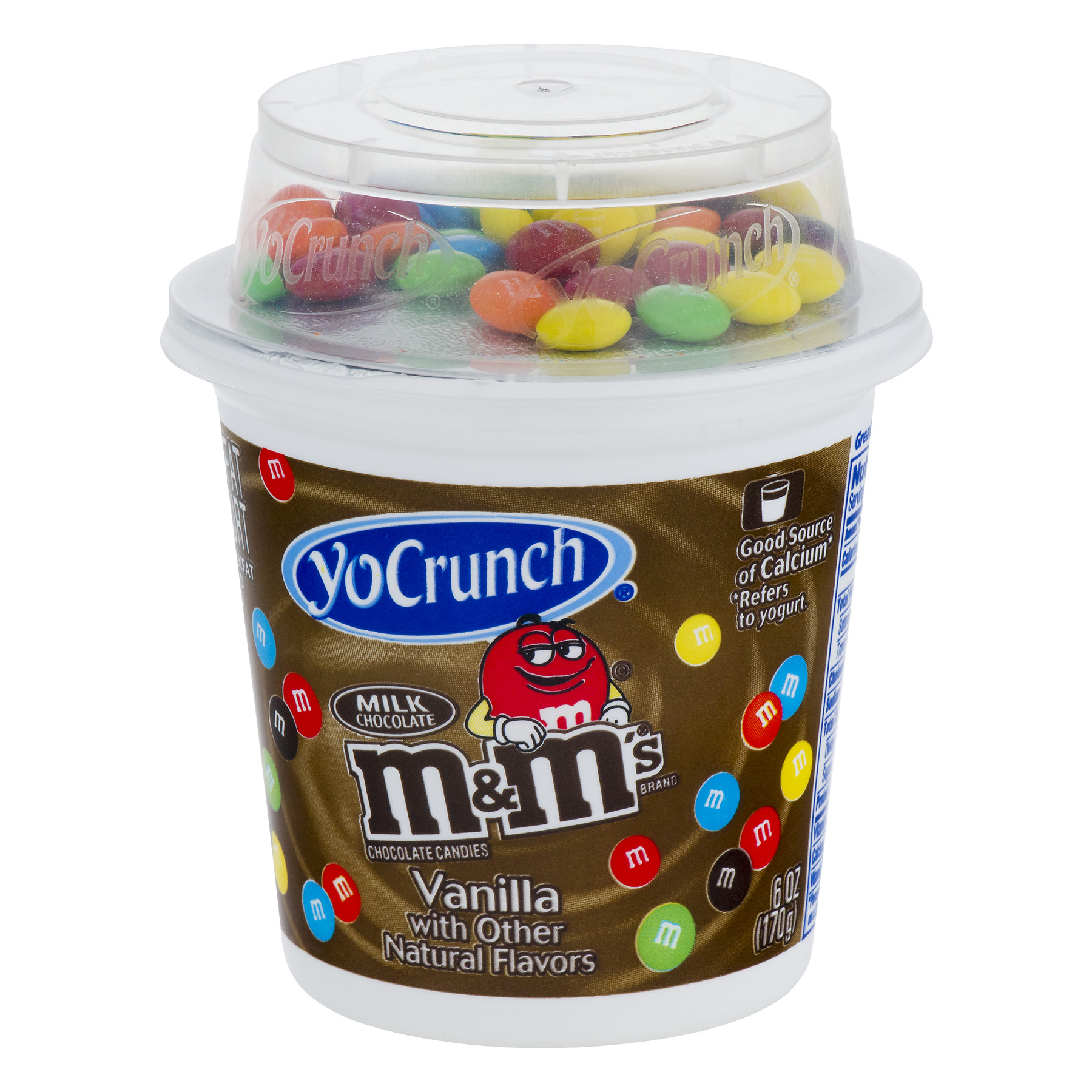 YoCrunch Low Fat Vanilla Yogurt  With M&M's Topping 6 oz