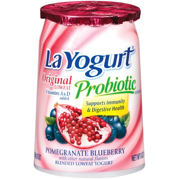 La Yogurt Pomegranate Blueberry Flavored Yogurt 6 oz