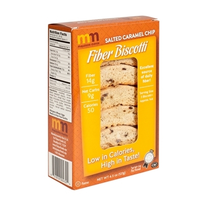 Mauzone Mania Fiber Biscotti Salted Caramel Chip 4.5 oz