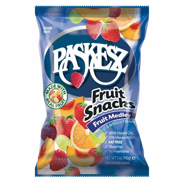 Paskesz Fruit Snacks Tropical Fruit 5 oz