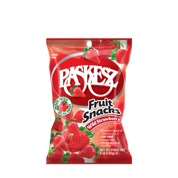 Paskesz Fruit Snacks Wild Strawberry 5 oz