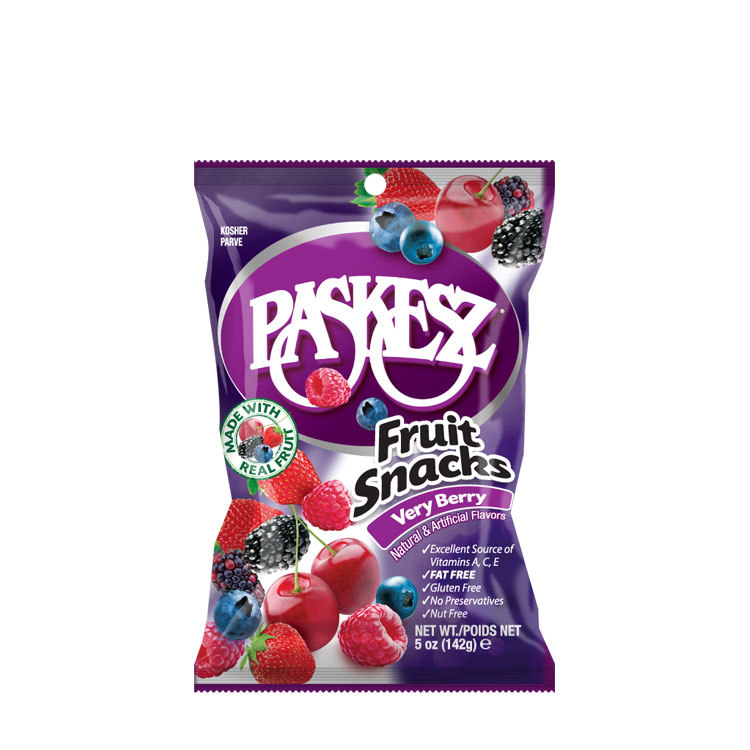 Paskesz Fruit Snacks Very Berry 5 oz