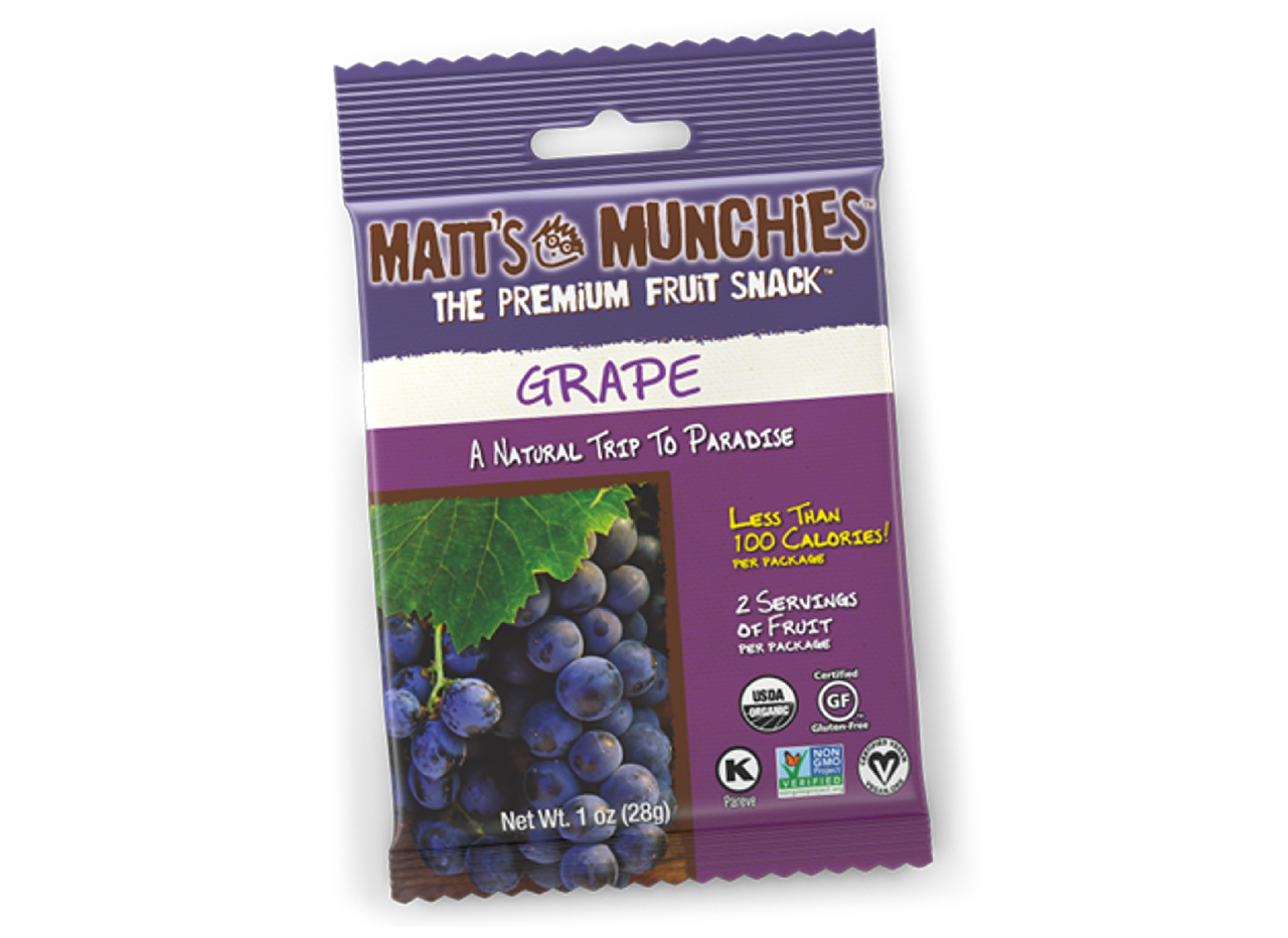 Matt's Munchies Fruit Snack Grape 1 oz