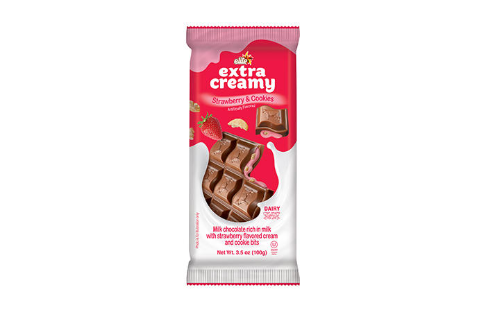 Elite Extra Creamy Chocolate Bar -Creamy Strawberry 3.5 oz