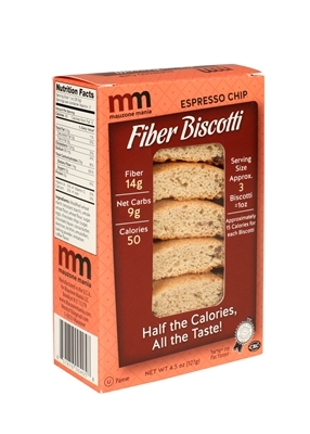 Mauzone Mania Fiber Biscotti Espresso Chip 4.5 oz