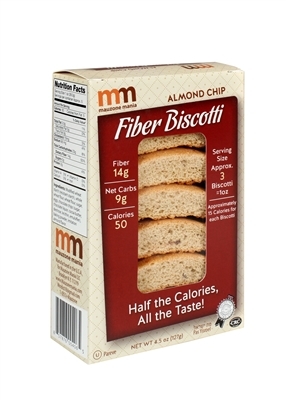 Mauzone Mania Fiber Biscotti Almond Chip 4.5 oz