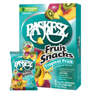 Paskesz Fruit Snacks Tropical Fruit 8 x .8oz pouches