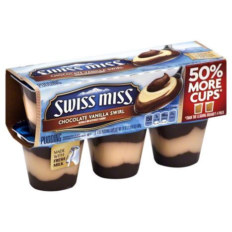 Swiss Miss Chocolate and Vanilla Swirl Pudding 6 pk (3.5 oz)