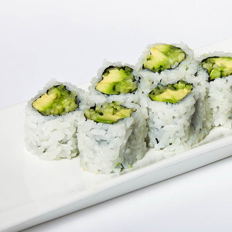 Cucumber & Avocado Sushi Rolls 2 Rolls (16 Pieces)