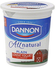 Dannon plain low fat yogurt 32 oz