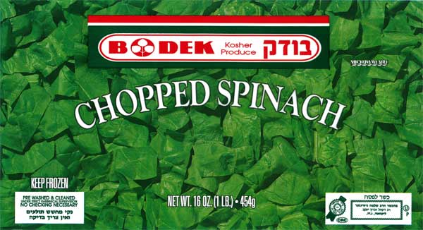 Bodek Chopped Spinach 16 oz