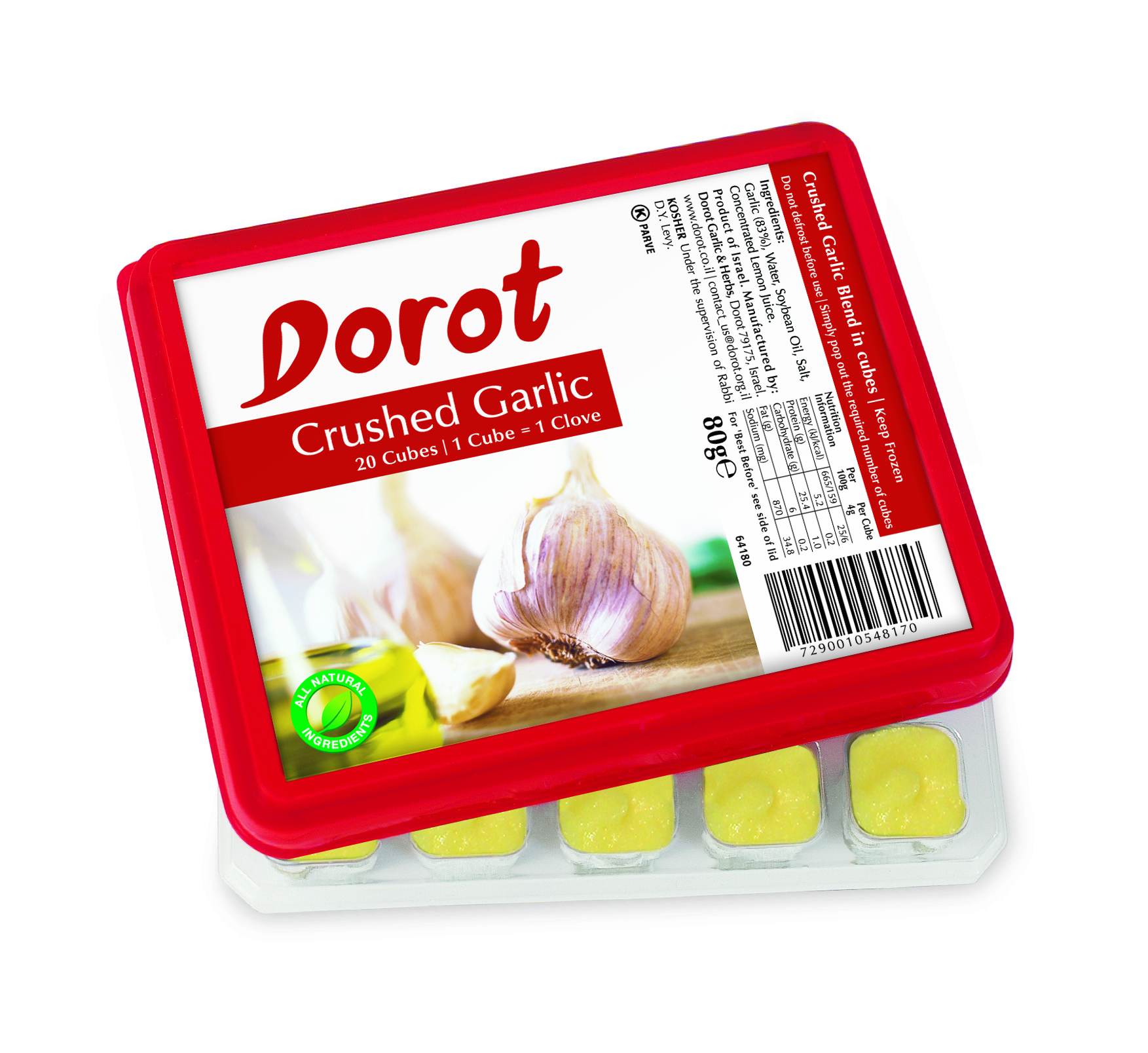 Dorot Crushed Garlic 20 cubes