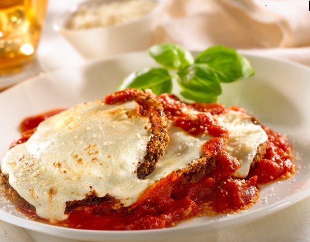 Eggplant Parmesan with Rotini Pasta Entrée