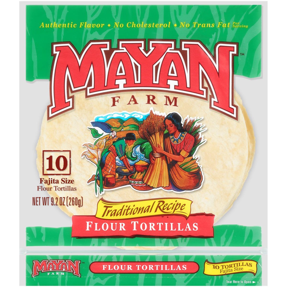 Mayan Farm  Flour Tortillas Fajita Size 10 oz