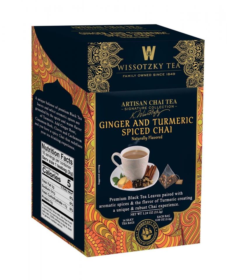 Wissotzky Artisan Chai Tea-Ginger and Tumeric Spiced Chai 1.24 oz