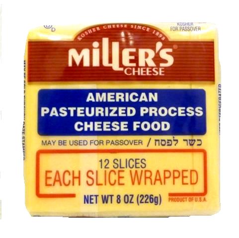 Miller's American Yellow Cheese 12 Slices 8 oz