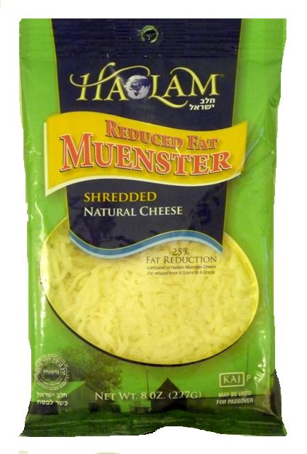 Haolam Reduced Fat Muenster Shredded Natural Cheese 8 oz