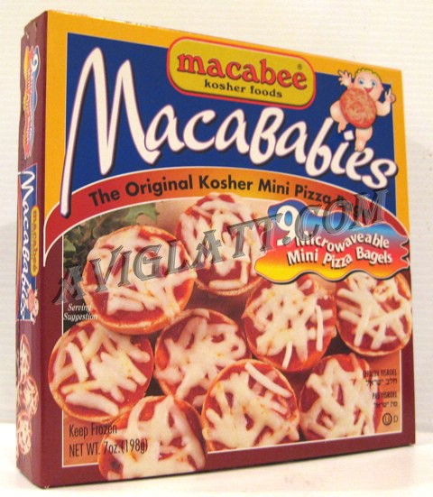 Macabee Kosher Macababies 9 Mini Pizza Bagels 7 oz