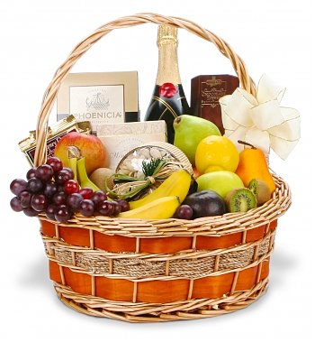 Deluxe Fruit & Goodies Gift Basket