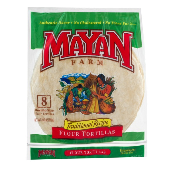 Mayan Farm  Flour Tortillas Burrito Size 20 oz