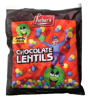 Lieber's Family Pack Chocolate Lentils 12 CT