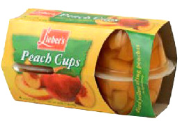 Lieber's Peach Cups 4/4 oz