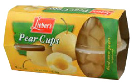 Lieber's Pear Cups 4/4 oz