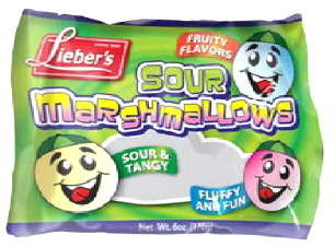 Lieber’s White Sour Marshmallows 5 oz