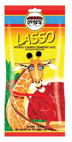 Paskesz Lasso Strawberry Flavored Candy Laces 3.5 oz