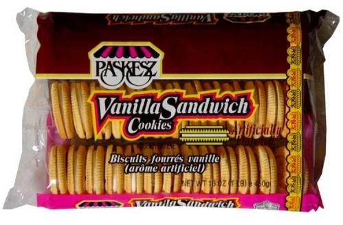 Paskesz Vanilla Sandwich Cookies 16 oz