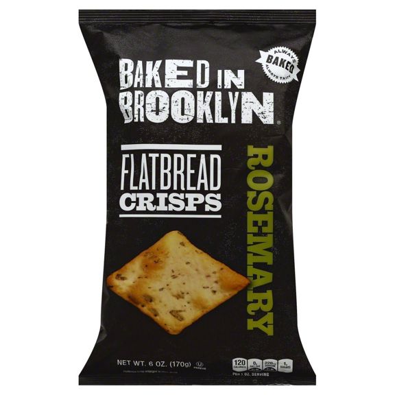 Aladdin Bakers Baked in Brooklyn Flatbread Crisps Rosemary 6 oz