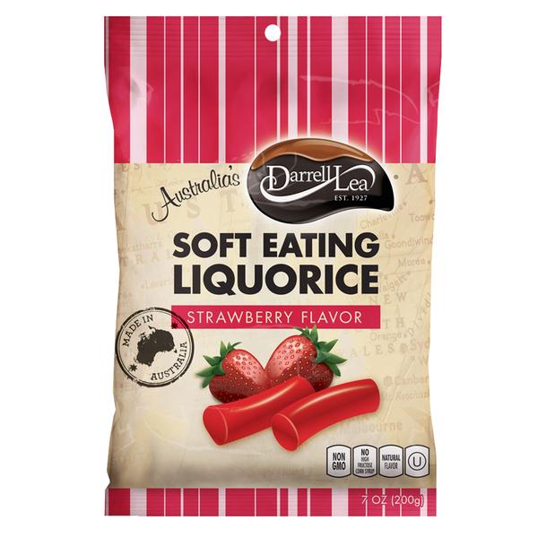 Darrell Lea Soft Australian Liquorice Strawberry Flavored With Other Natural Flavors 7 oz