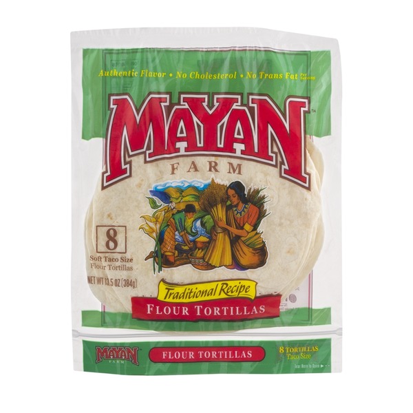 Mayan Farm Flour Tortillas  Soft Taco Size 12 oz