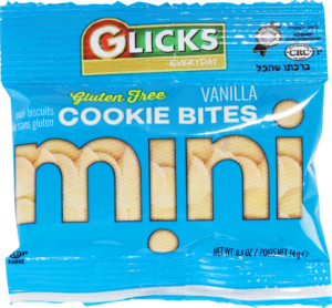 Glicks mini cookie bites vanilla .5 oz